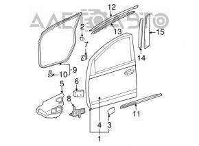 Двері гола перед лев Toyota Prius 20 04-09