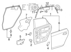 Дверь голая задняя правая Toyota Prius 30 10-15