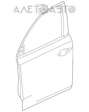 Дверь голая передняя правая Acura MDX 14-20 графит G537M, тычки, вмятинка