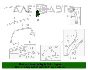 Накладка двері бічна зад прав Lexus RX350 RX450h 10-15 задня