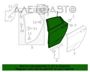 Двері голі зад лев Honda Civic X FC 16-21 4d