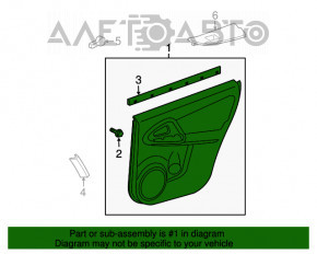 Обшивка двери карточка задняя правая Toyota Rav4 06-12