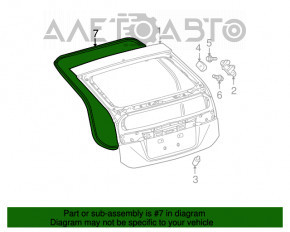 Уплотнитель двери багажника Toyota Prius 30 10-15