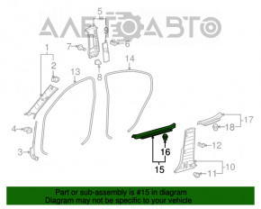 Накладка порога передняя правая Lexus IS250 IS350 06-13 черн