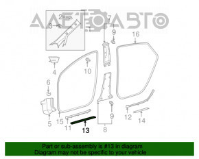 Накладка порога передняя левая внешняя Toyota Prius 20 04-09