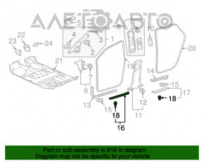 Накладка порога з підсвічуванням перед прав Lexus RX300 RX330 RX350 RX400h 04-09 сіра