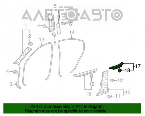 Накладка порога задняя левая Lexus IS250 IS350 06-13 беж