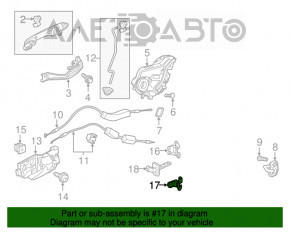 Петля двері нижня зад прав Honda CRV 12-16