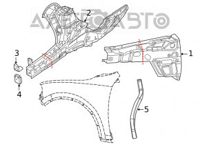 Чверть передня ліва Jeep Grand Cherokee WK2 11-21