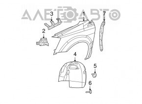 Крило переднє праве Dodge Grand Caravan 11-20