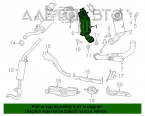 Каталізатор задній Dodge Journey 11-3.6 FWD