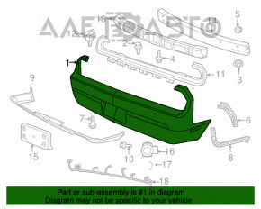 Бампер задній голий Dodge Challenger 09-14