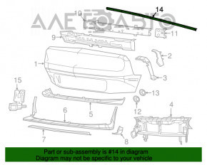 Ущільнювач переднього бампера капот-бампер Dodge Challenger 09-14