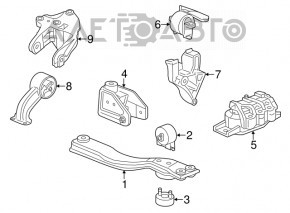 Подушка двигуна права Dodge Journey 11- 3.6