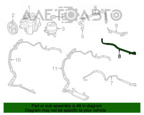 Шланг высокого давления ГУР Dodge Journey 11- 3.6