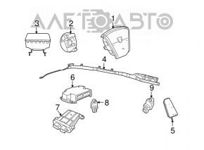 Модуль srs airbag комп'ютер подушок безпеки Jeep Compass 11-16