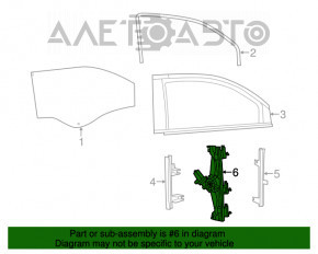 Склопідйомник з мотором передній лев Fiat 500 12-19