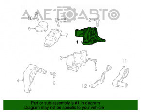 Подушка двигуна права Fiat 500 12-14 МКПП