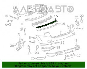 Накладка заднего бампера верхняя Jeep Grand Cherokee WK2 11-21