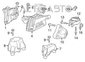 Подушка двигуна зад Dodge Dart 13-16 2.0 2.4