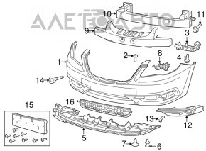 Кріплення переднього бампера праве під фарою Chrysler 200 11-14