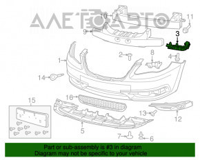 Крепление переднего бампера правое Chrysler 200 11-14