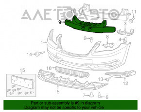 Абсорбер переднього бампера Chrysler 200 11-14