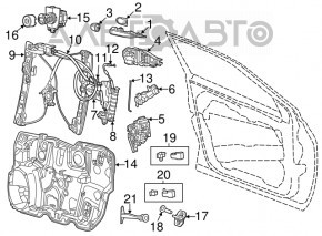 Петля двери верхняя передняя правая Dodge Dart 13-16