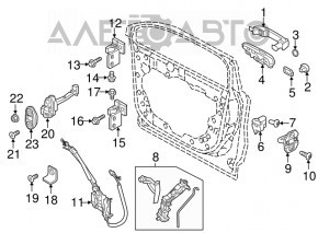 Петля двери нижняя задняя левая Fiat 500L 14-