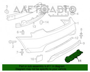 Крепление заднего бампера центр Chrysler 200 4d 11-14