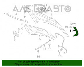 Петля капота права Jeep Compass 11-16