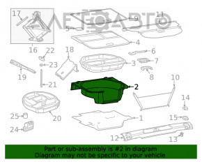 Поддон запасного колеса Jeep Cherokee KL 14-18