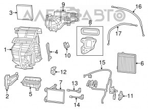 Радиатор отопителя печки Fiat 500 12-19