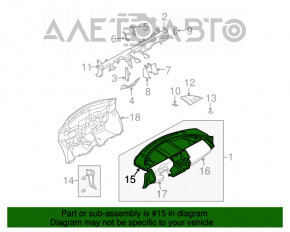 Торпедо передня панель без AIRBAG Nissan Murano z50 03-08