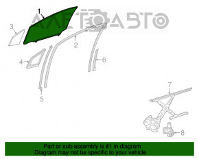 Скло двері перед прав Toyota Prius 50 16-