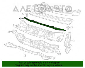 Піддон двірників пластик Jeep Cherokee KL 14-низ