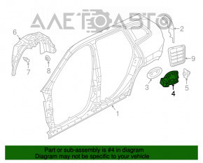 Корпус люка бензобака Jeep Cherokee KL 14-