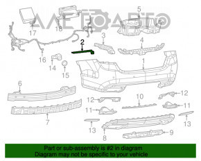 Кріплення заднього бампера зовн праве Chrysler 200 15-17