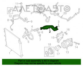 Трубка кондиционера двойная Jeep Cherokee KL 14-18 3.2 резина