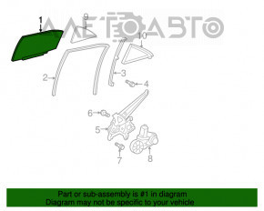 Стекло двери задней левой Toyota Camry v50 12-14 usa