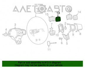 Кнопки управління на кермі лев Dodge Dart 13-16 тип 1