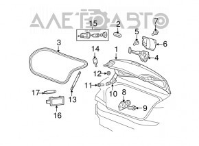 Замок кришки багажника Chrysler 200 4d 11-14