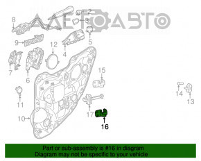 Петля двері нижня задня ліва Jeep Cherokee KL 14-23