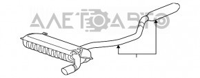 Глушник задня частина з бочкою Jeep Compass 11-16 2.4