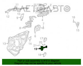 Ограничитель двери задней левой Chrysler 200 15-17