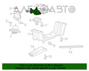 Кронштейн подушки АКПП Jeep Grand Cherokee WK2 11-21 3.6