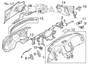 Торпедо передняя панель без AIRBAG Infiniti FX35 FX45 03-08 серая