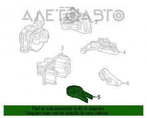 Подушка двигателя центр Fiat 500L 14- 1.4T МКПП