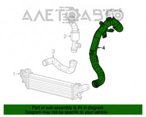 Патрубок повітряний лев Fiat 500L 1.4T