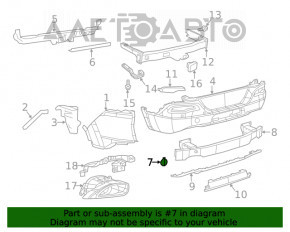 Заглушка буксир крюка заднего бампера Jeep Cherokee KL 14-18